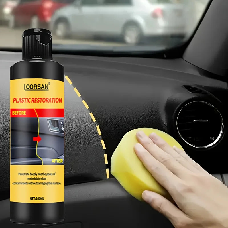 Car Bumper Repair Paste - Restores Artificial Leather with Plastic, Enhances Black Effect, Car Polishing with Refurb Coating