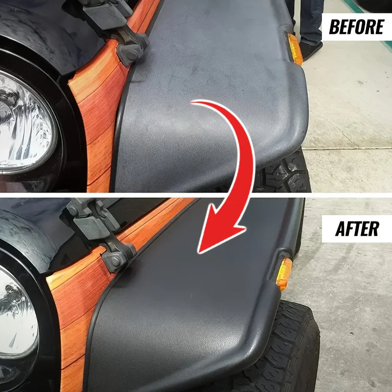 Car Bumper Repair Paste - Restores Artificial Leather with Plastic, Enhances Black Effect, Car Polishing with Refurb Coating