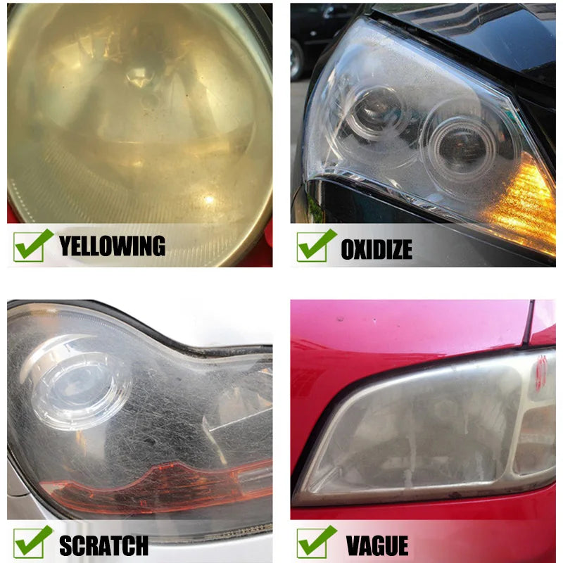 Car Headlight Restoration Kit Car Accessories Headlight Repair Polish Kit Headlamp Anti-Scratch Detailing Cleaning Maintenance