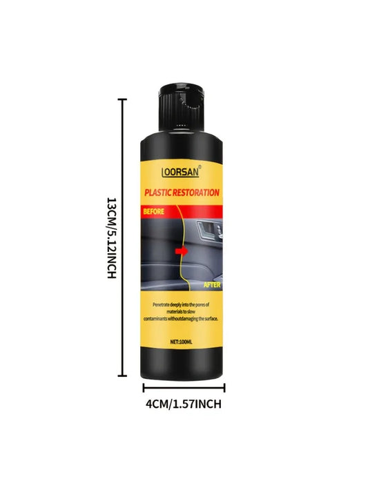 Car Bumper Repair Paste - Restores Artificial Leather with Plastic, Enhances Black Effect, Car Polishing with Refurb Coating