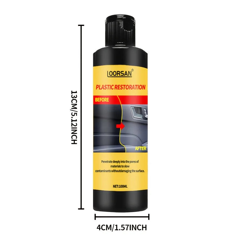 Car Bumper Repair Paste - Restores Artificial Leather with Plastic, Enhances Black Effect, Car Polishing with Refurb Coating